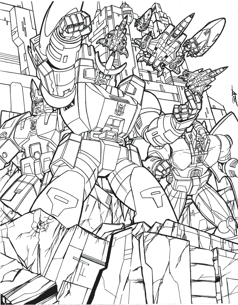 G decepticons poster bw inks by venomxx on