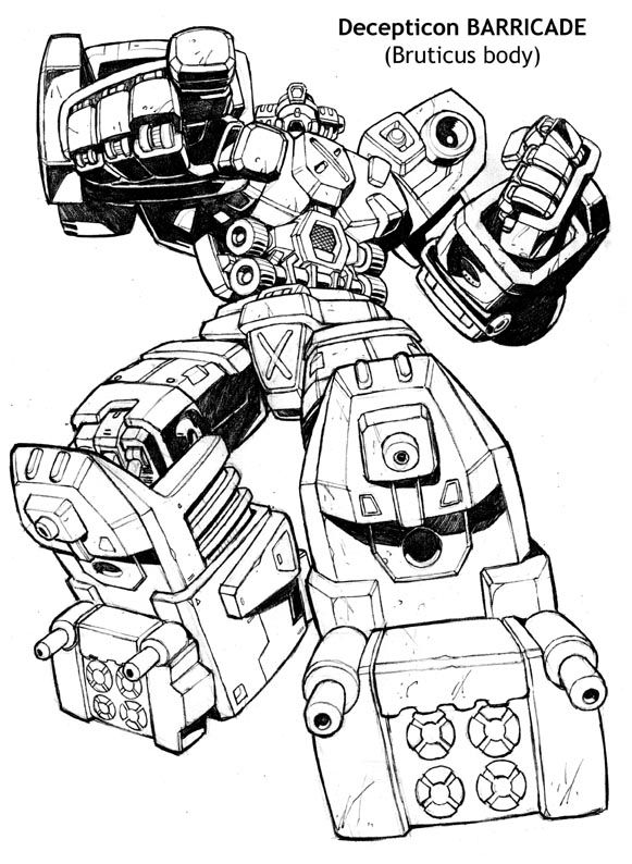 Decepticon barricade transformers coloring pages coloring pages for boys superhero coloring