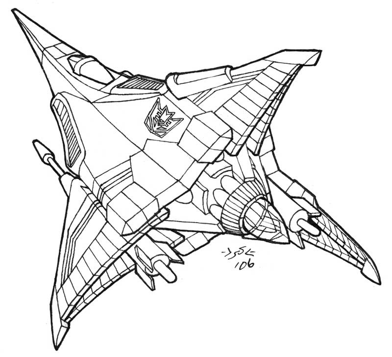 Decepticon tetrajet lineart by heatherbeast on