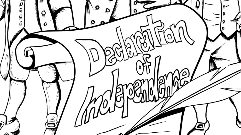Declaration of independence crew coloring page