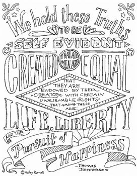 Declaration of independence coloring page teaching history homeschool social studies middle school history