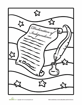 Declaration of independence worksheet education declaration of independence coloring pages coloring pages inspirational