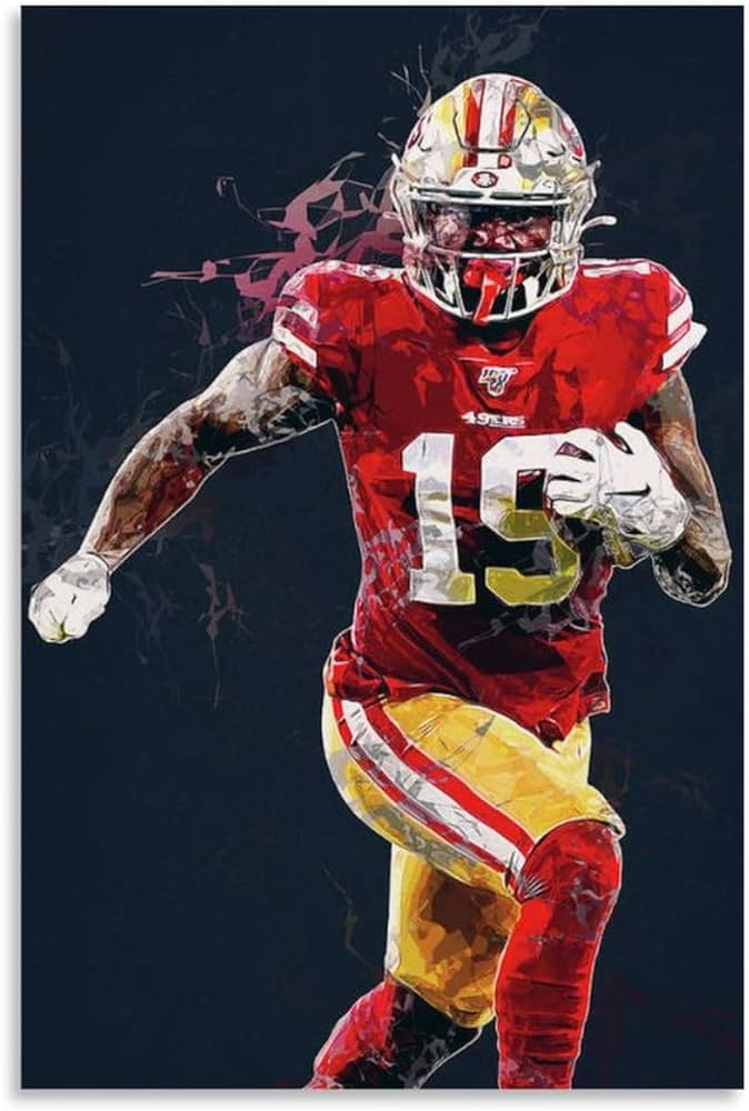 Ortte deebo samuel american football star art poster wall art scroll canvas painting picture living room decor home xinchxcm posters prints