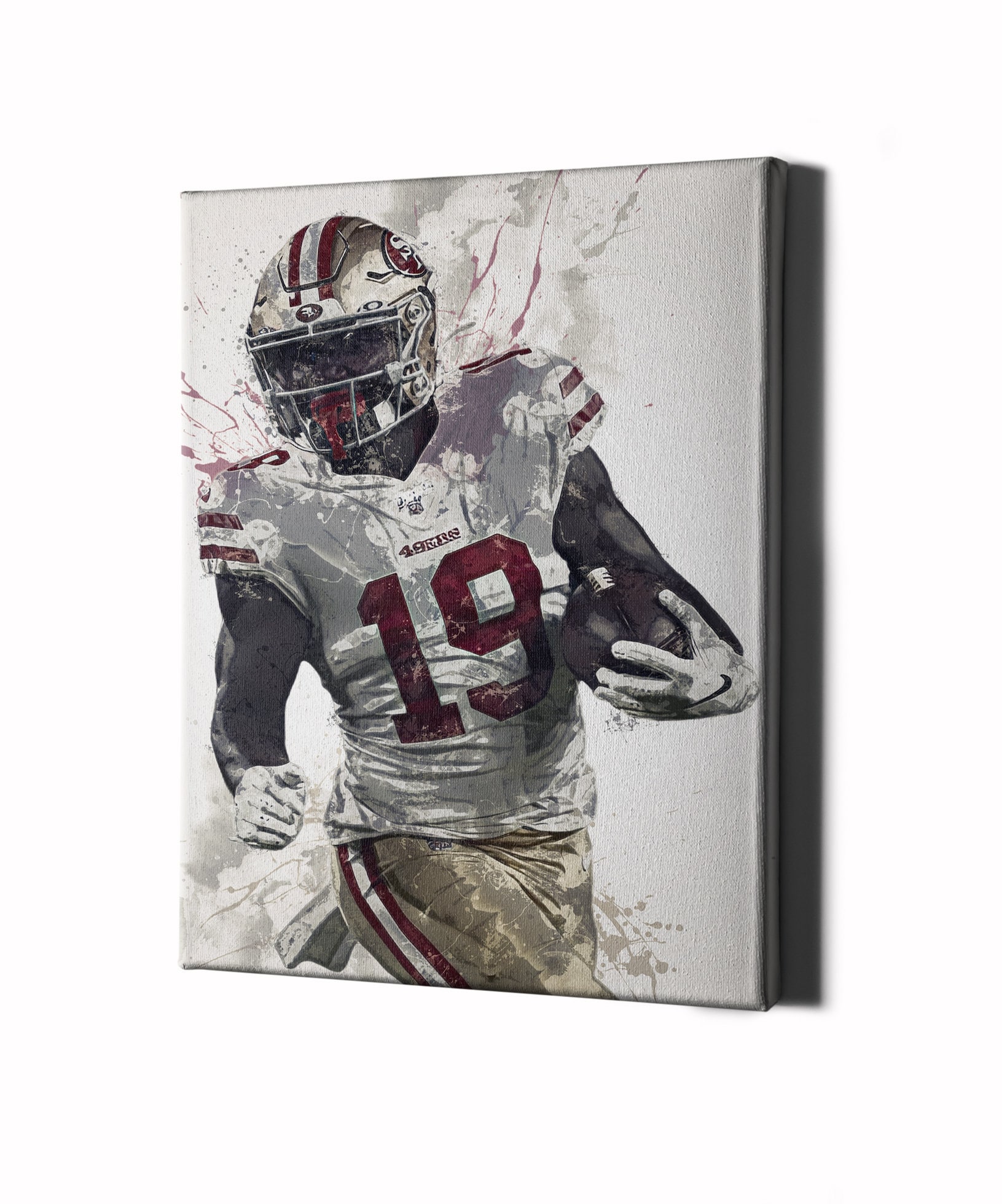 Deebo samuel san francisco ers canvas print sports art