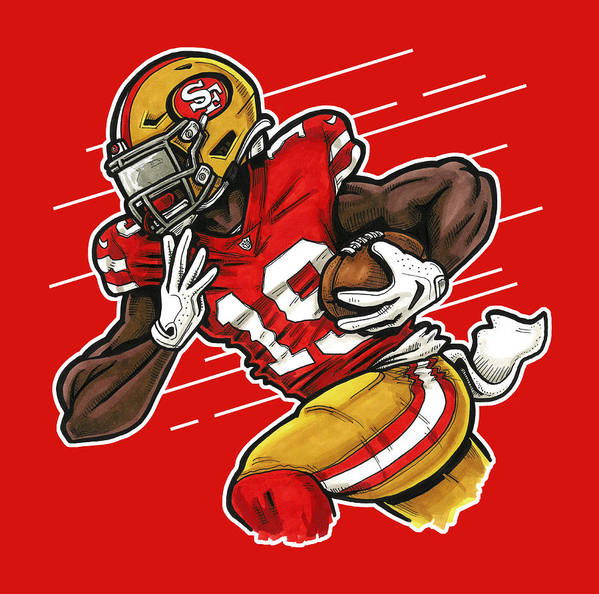 Deebo samuel red art print by richard miller