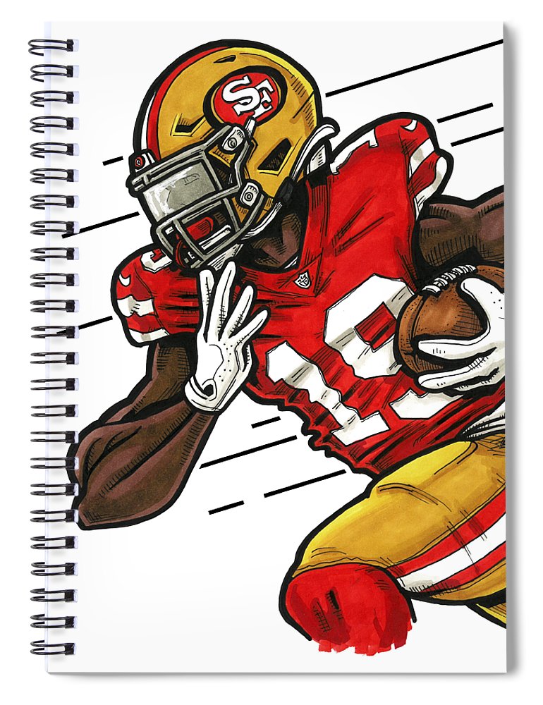 Deebo samuel white spiral notebook by richard miller