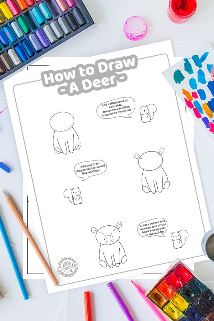 How to draw a deer easy printable lesson for kids kids activities blog