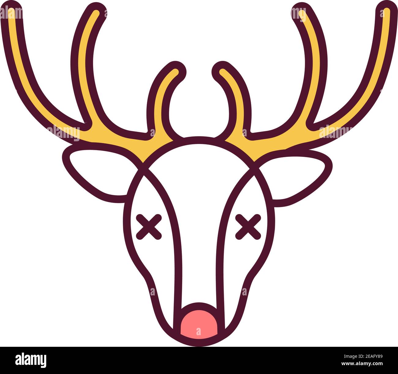 Hunting trophy rgb color icon stock vector image art