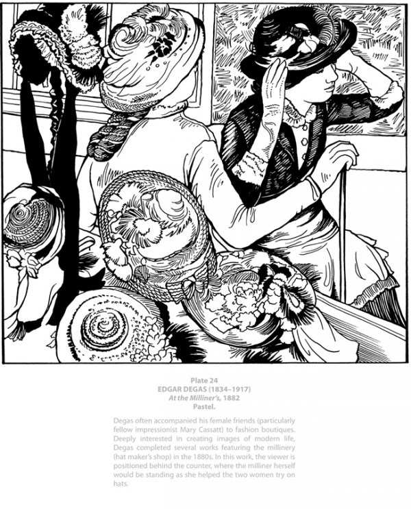 Degas coloring pages â