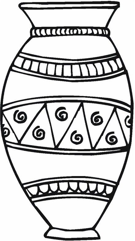 Vase pottery coloring page african pottery coloring pages printable adult coloring