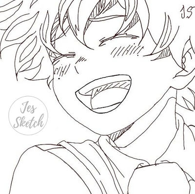Giggly deku by jessketch on