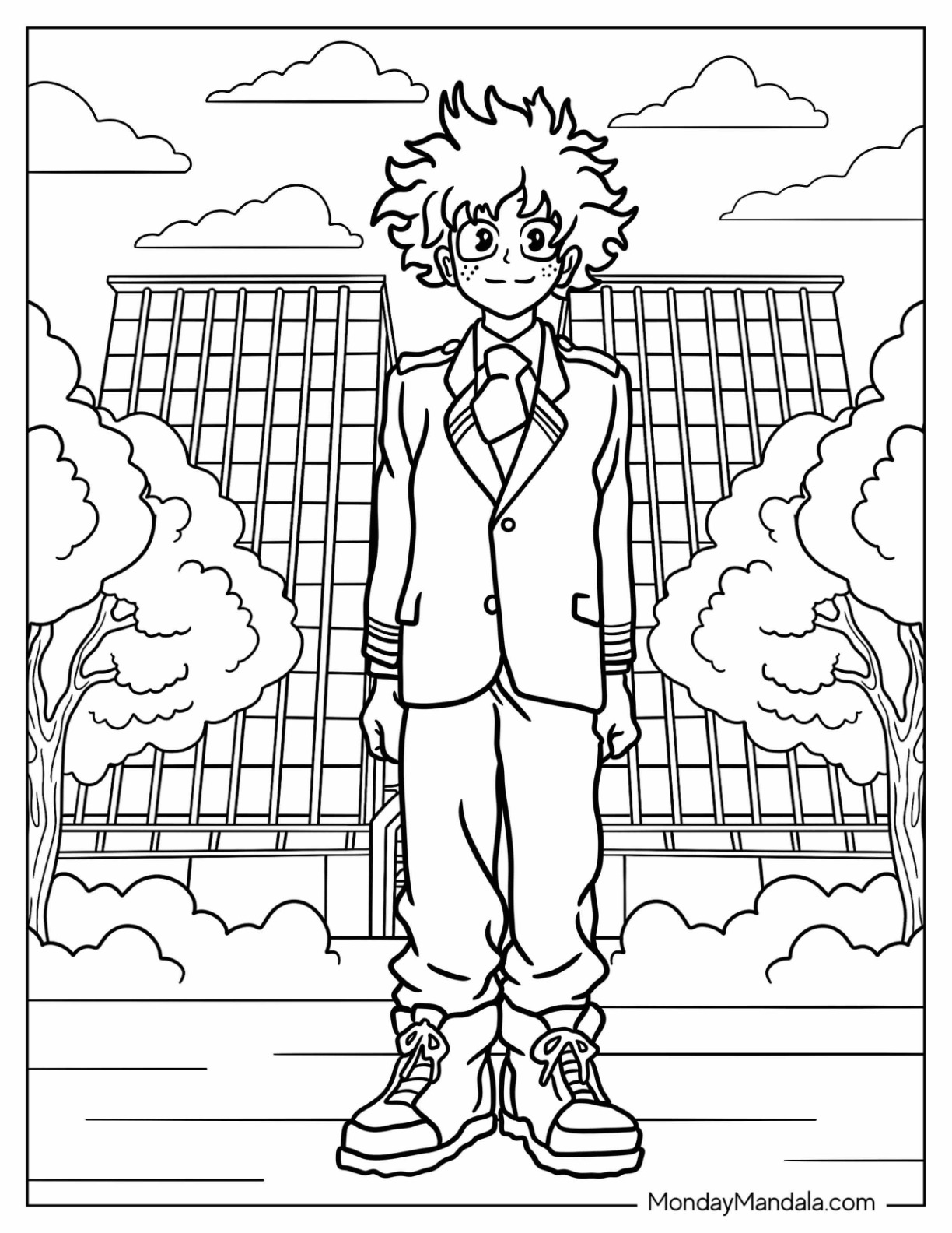 Deku coloring pages free pdf printables
