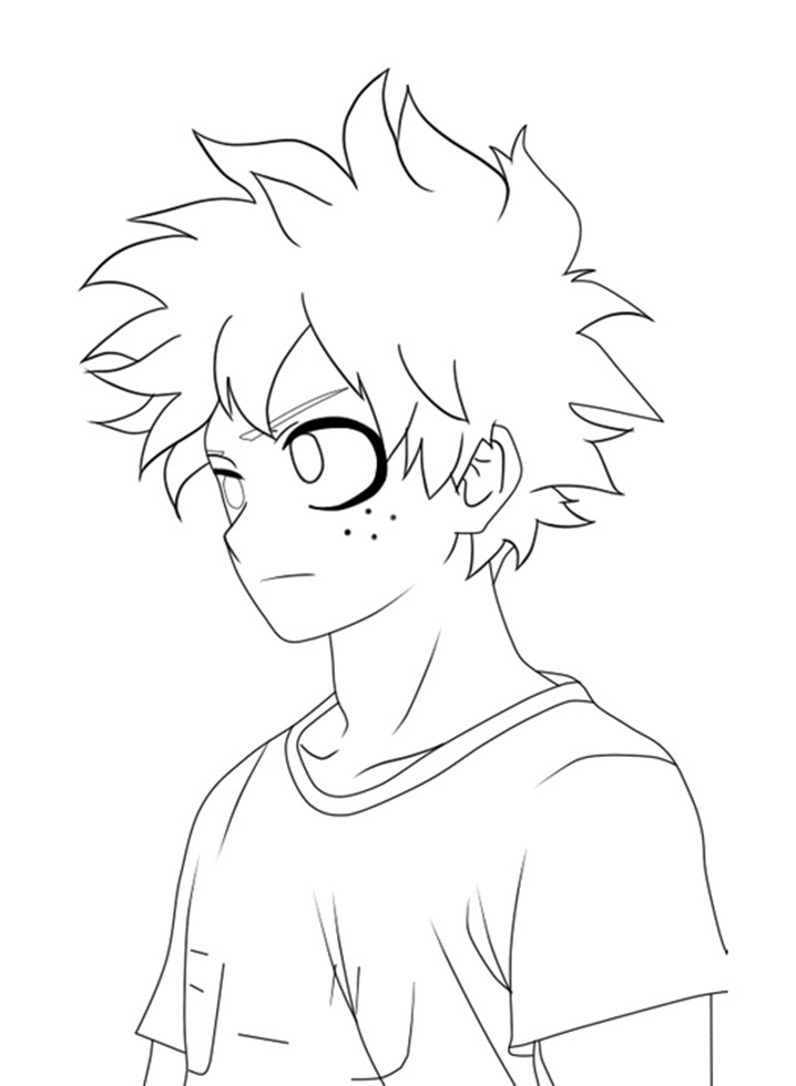 Coloring pages printable izuku midoriya coloring pages anime coloring pages