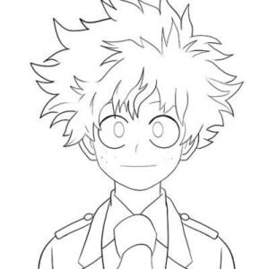 Deku izuku midoriya coloring pages printable for free download
