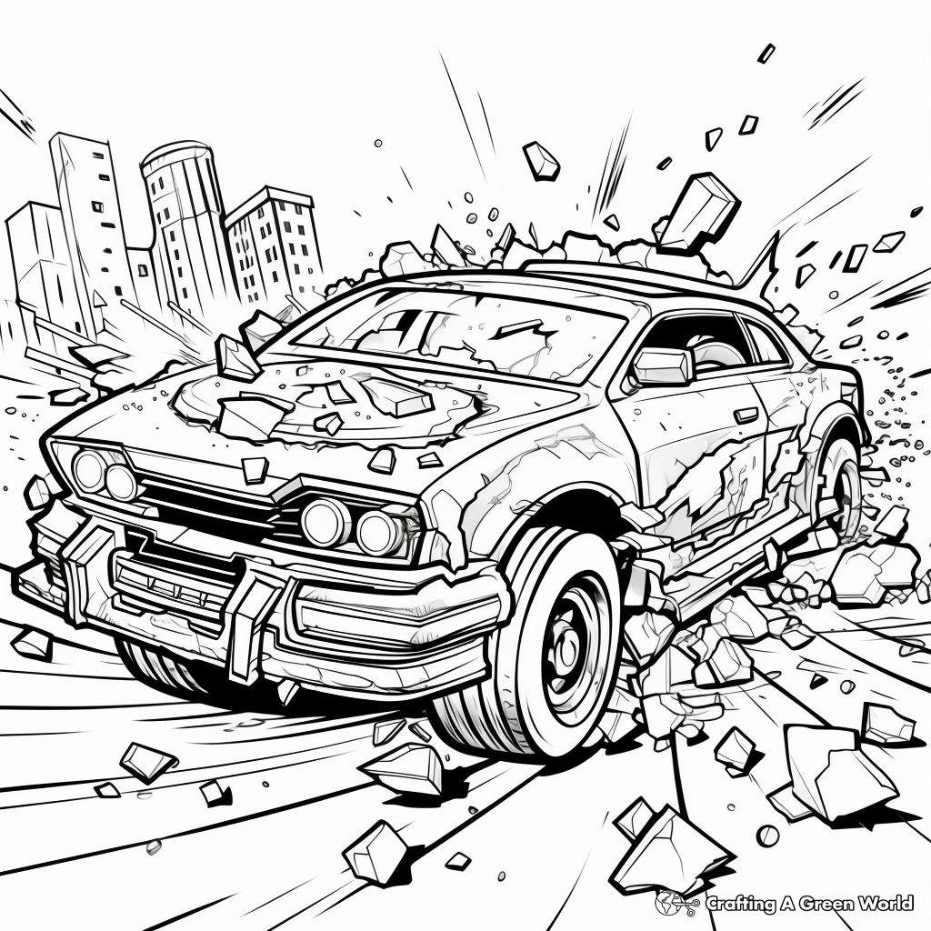 Derby car coloring pages