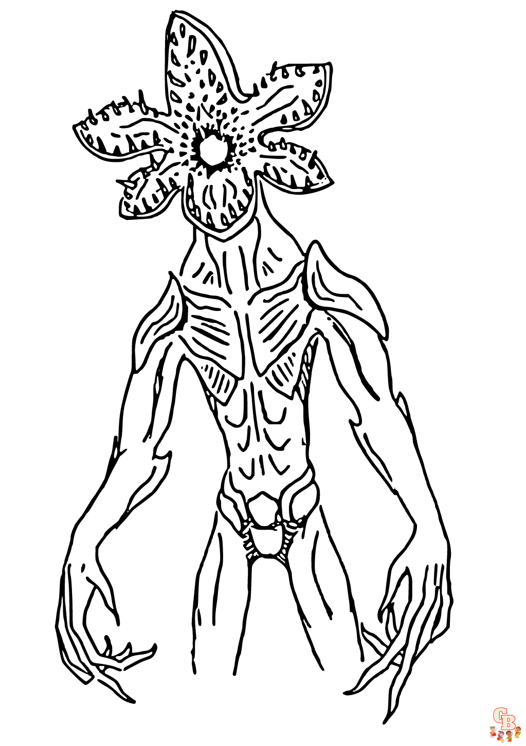 Printable demogorgon coloring pages free for kids and adults