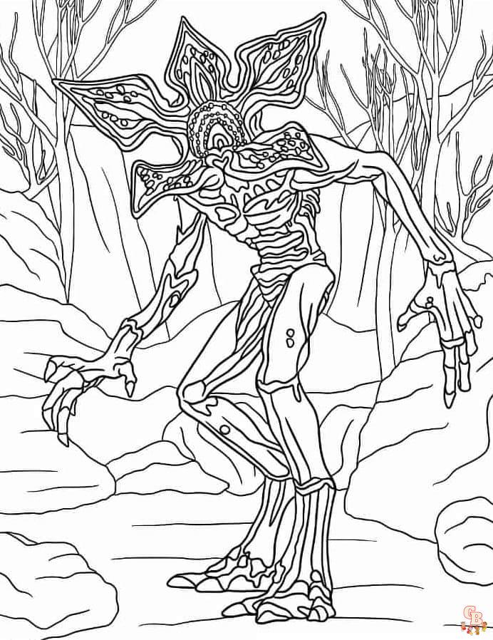 Printable demogorgon coloring pages free for kids and adults