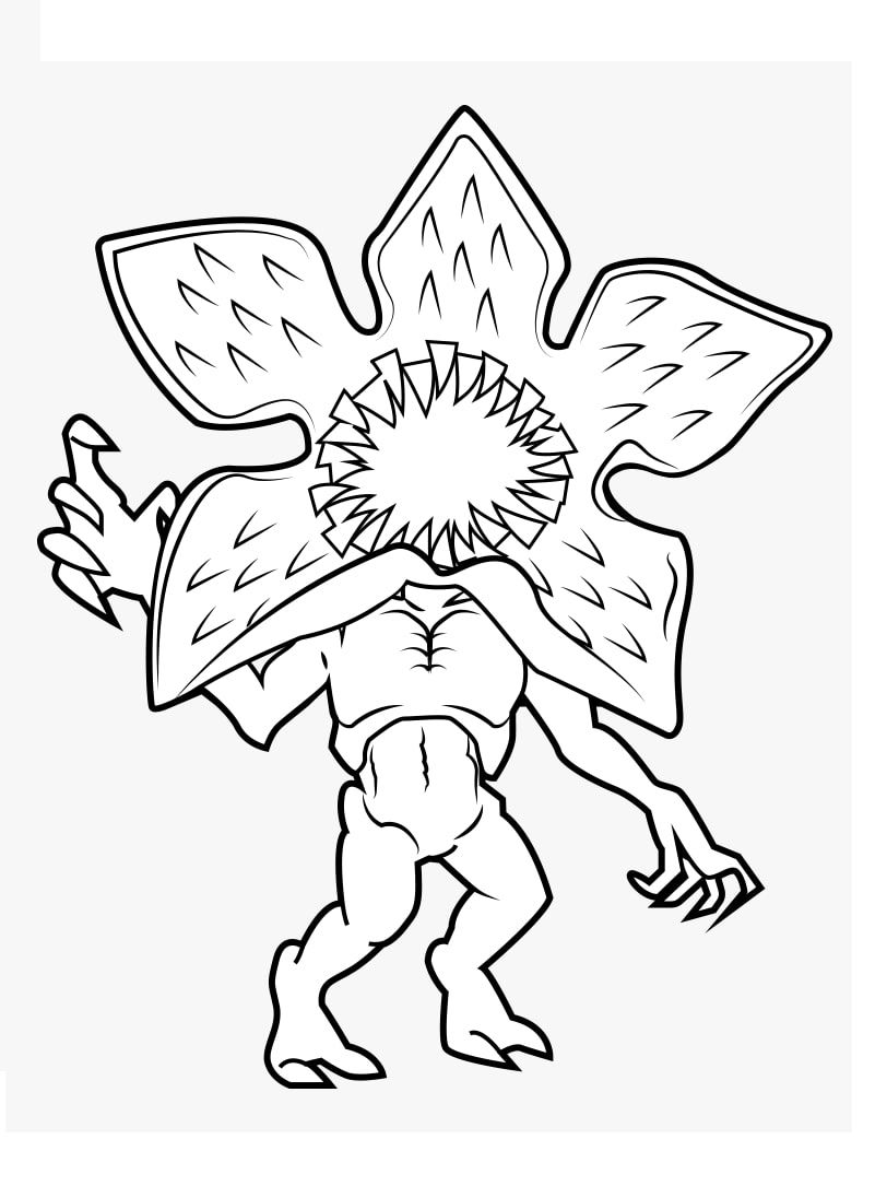 Demogorgon stranger things coloring page