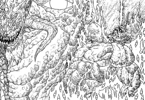 Demon in flames coloring page free printable coloring pages