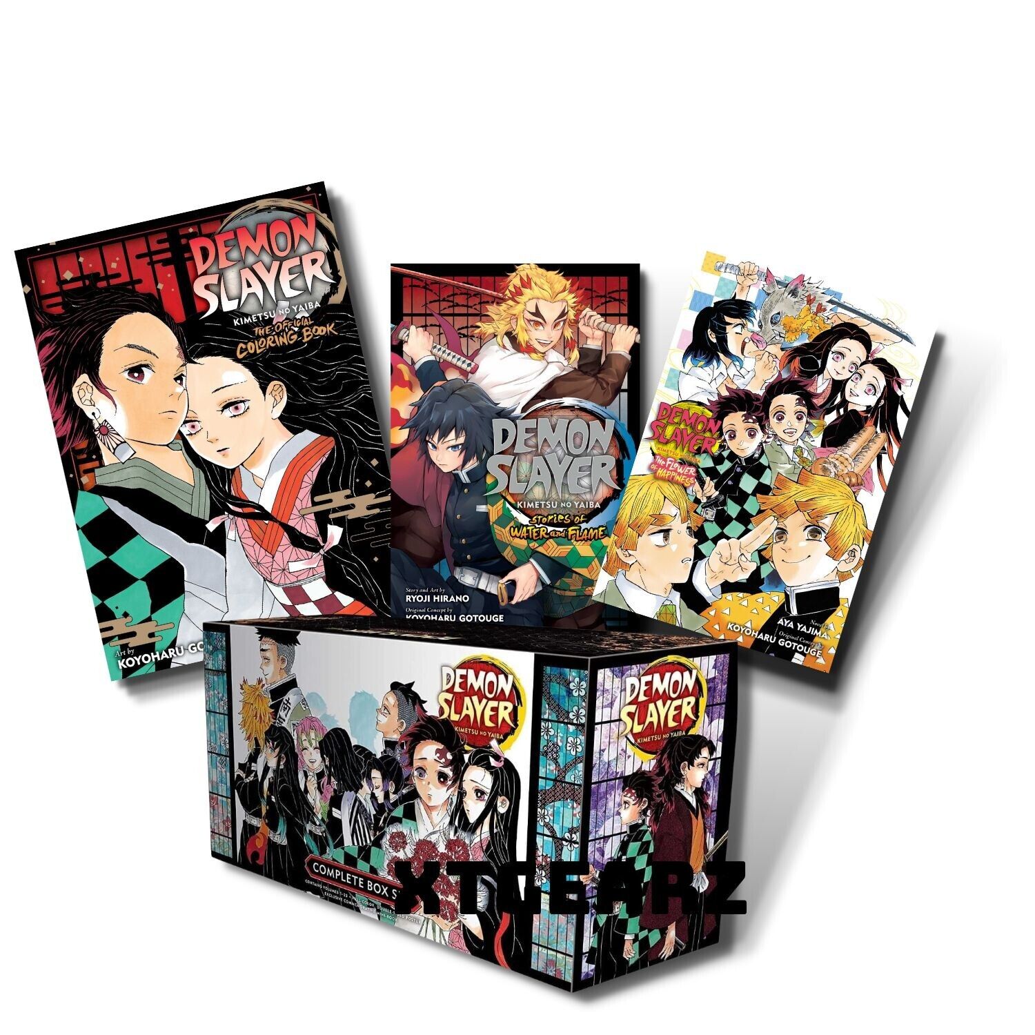 Demon slayer box set stories of water and flame flower of happiness coloring
