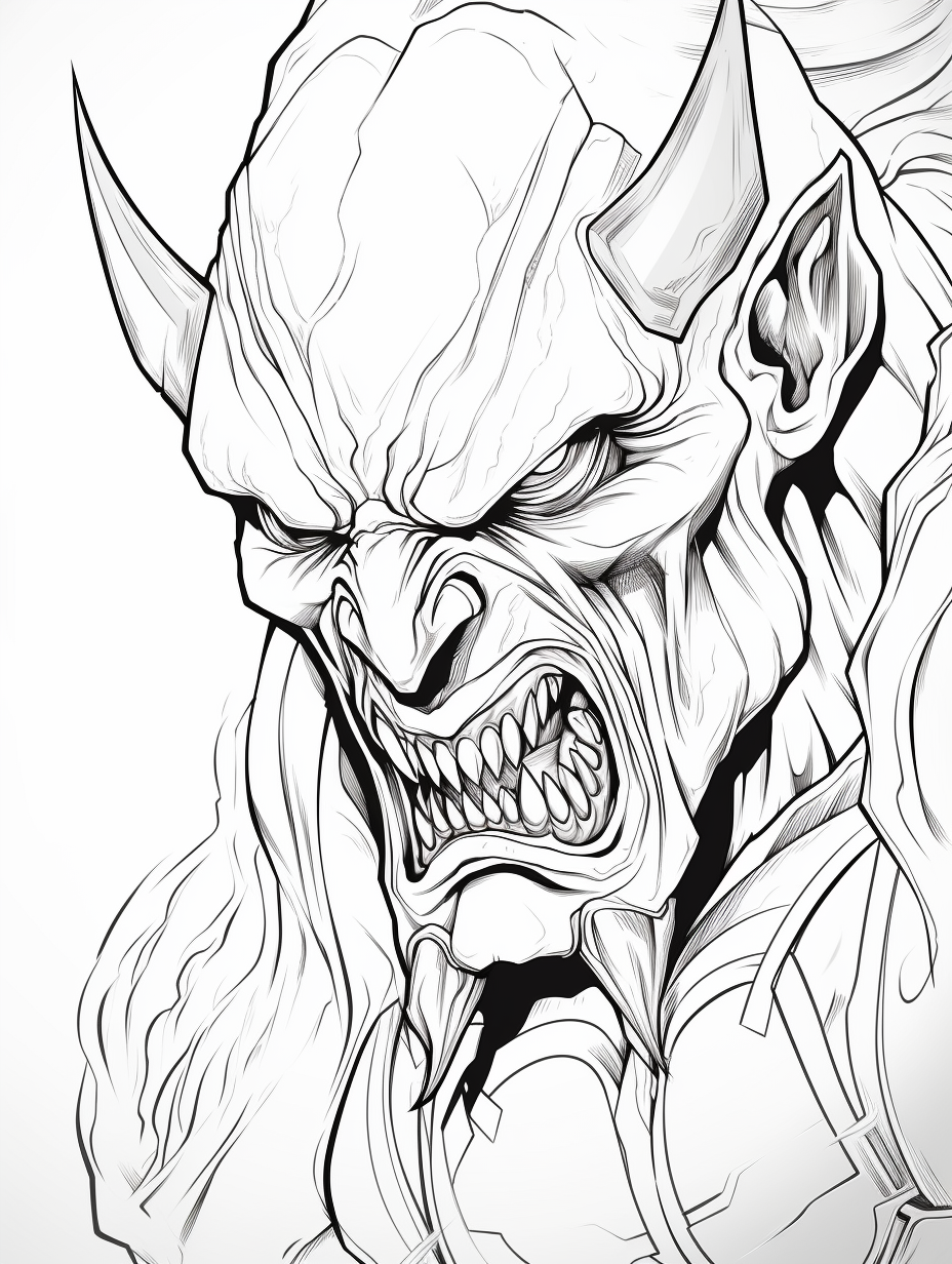 Snarling demon