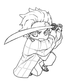 Demon slayer coloring pages
