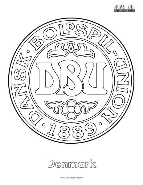 Denmark football coloring page