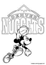 Denver nuggets nba coloring pages