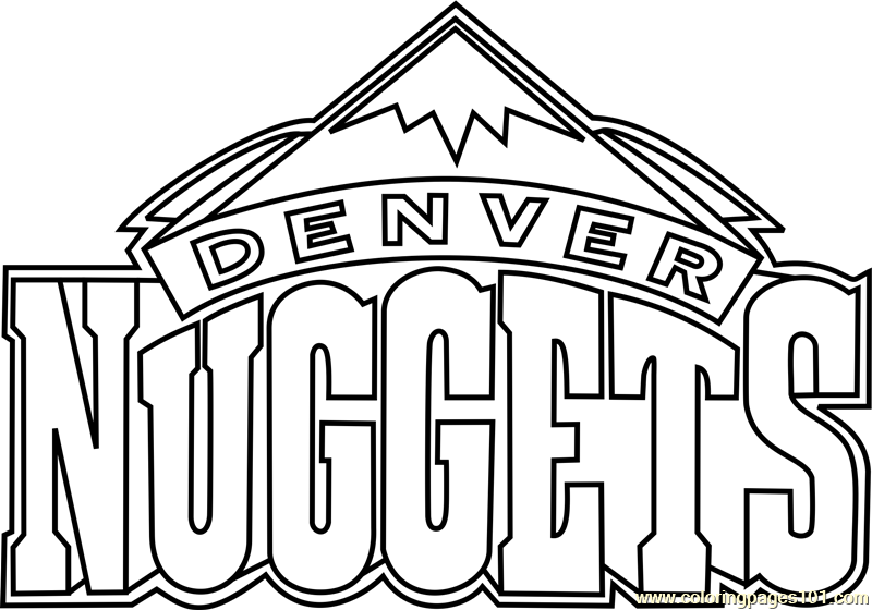 Denver nuggets coloring page for kids