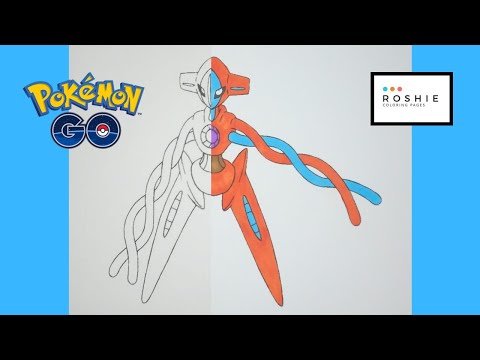 Coloring deoxys ythical pokeon roshie coloring pages