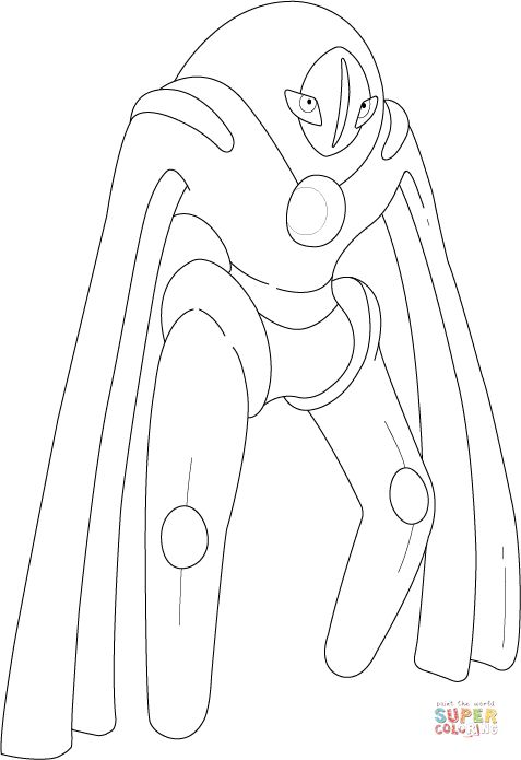 Deoxys in defense form super coloring coloring pages color defense
