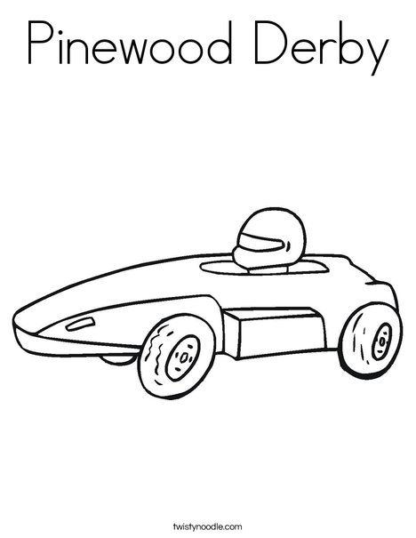 Pinewood derby coloring page