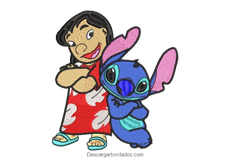 Diseão bordado lilo y stitch para mãquina