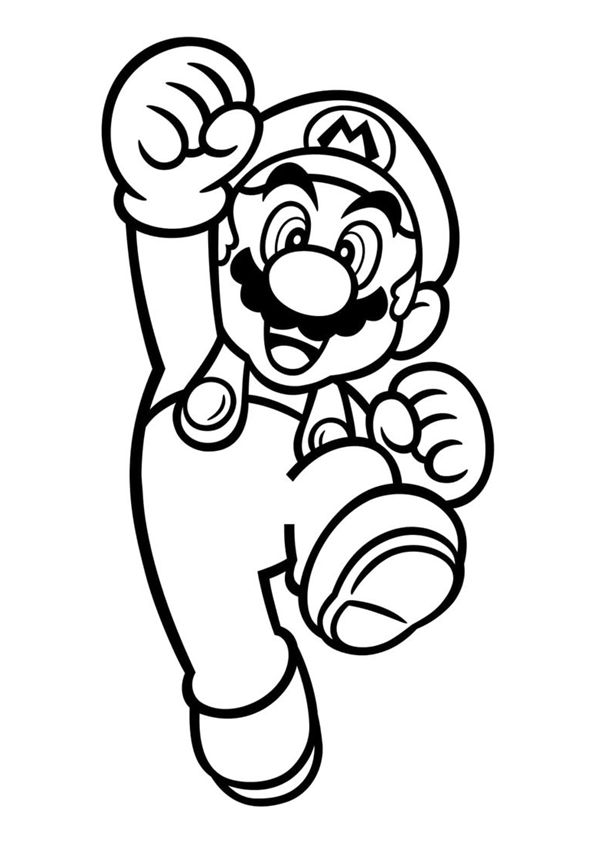 Dibujo para colorear de super mario bros mario para colorear mario bros para colorear dibujos de mario