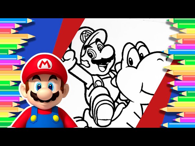 Coloring fun with ario and luigi fro super ario bros easy and fun coloring page ncs release