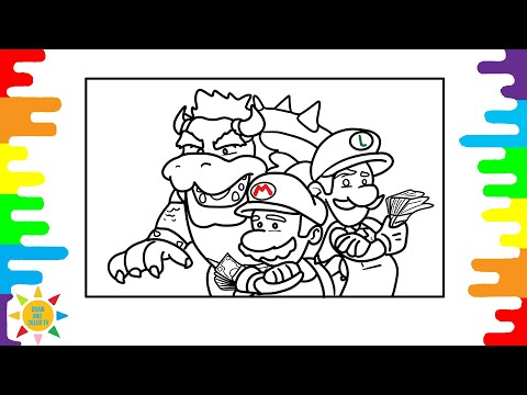 Super mario bros coloring pages super mario bros movie coloring coloring pages
