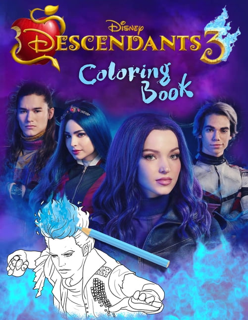 Descendants coloring book disney descendants coloring book with unofficial premium images for kids and adults paperback