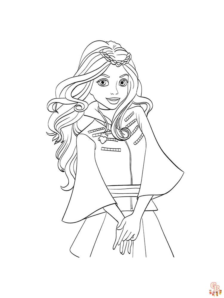 Descendants coloring pages free and printable for kids