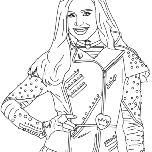 Descendants coloring pages printable for free download