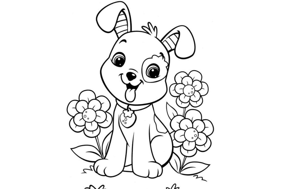 Desenho de cachorro para colorir