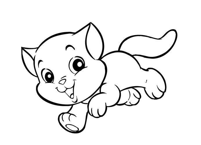 Desenho de gatinho para colorir
