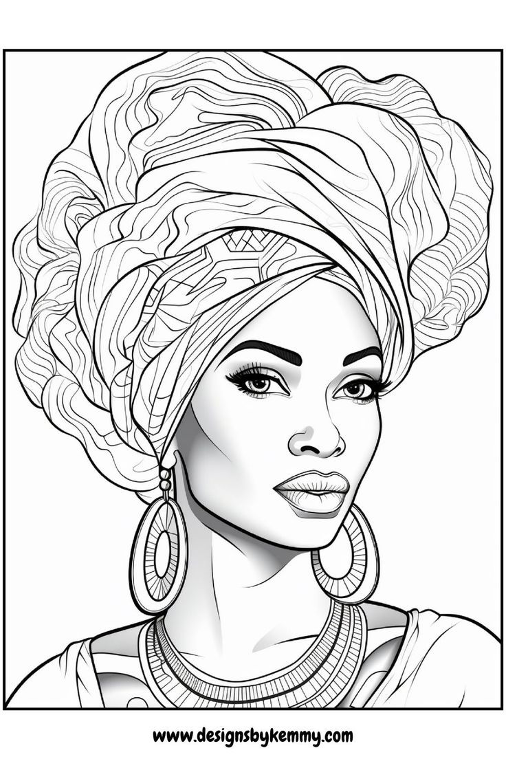 African black woman coloring page coloring pages for adults designs by kemmy coloring pages african art african american art