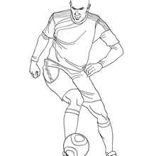 Zidane playing soccer coloring pages