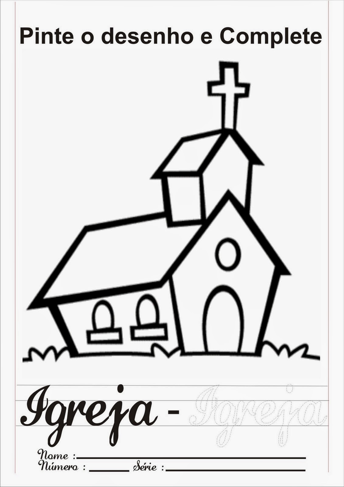 Desenhos para pintar desenho de igreja para colorir para pintar desenhar