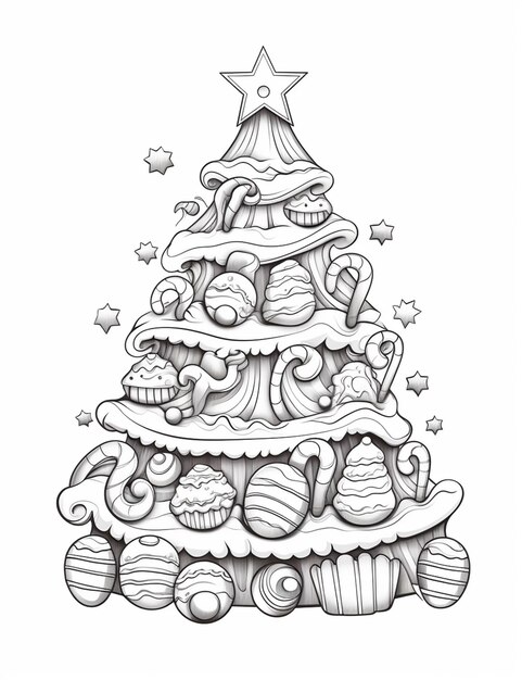 Pãgina fotos desenhos arvores natal colorir fotos de arquivo grãtis de alta qualidade