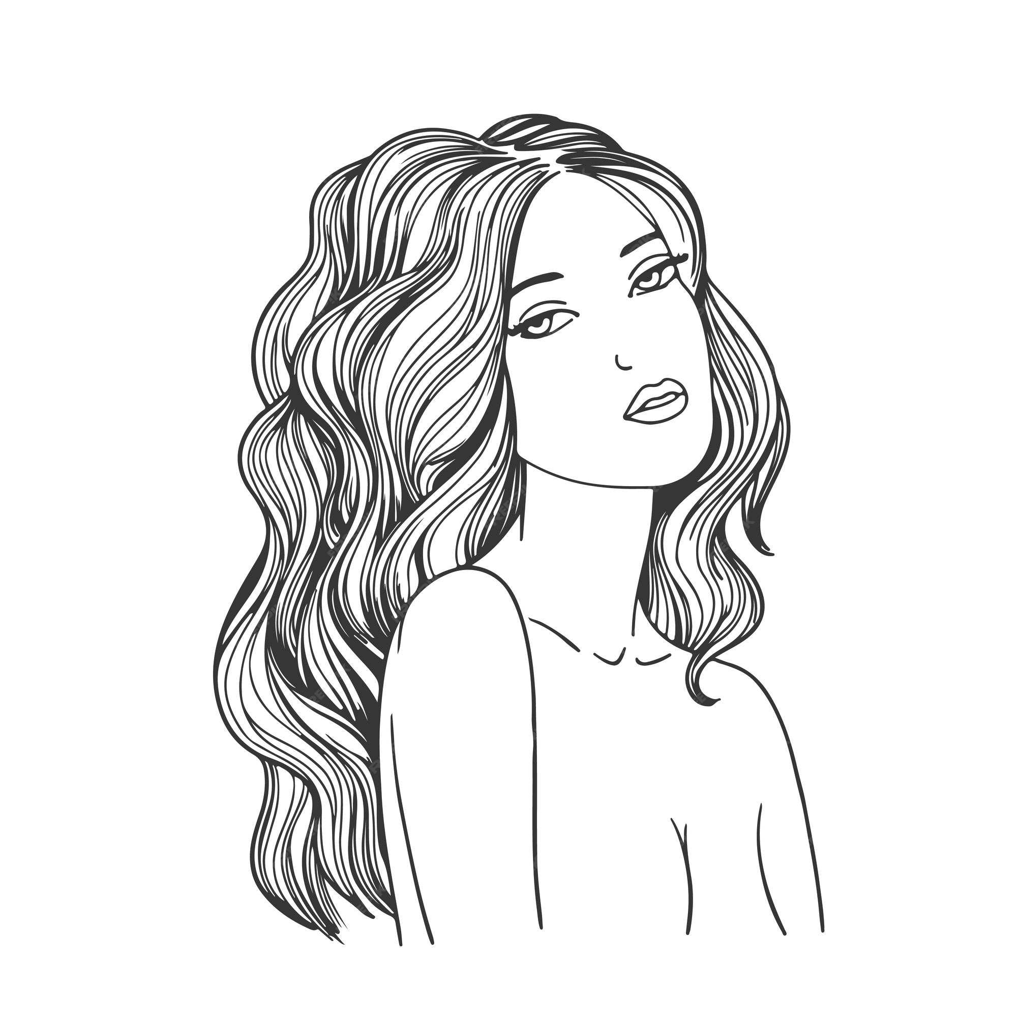 Pãginas para colorir de adolescente para adolescentes ilustraãão de arte vetorial vetor premium