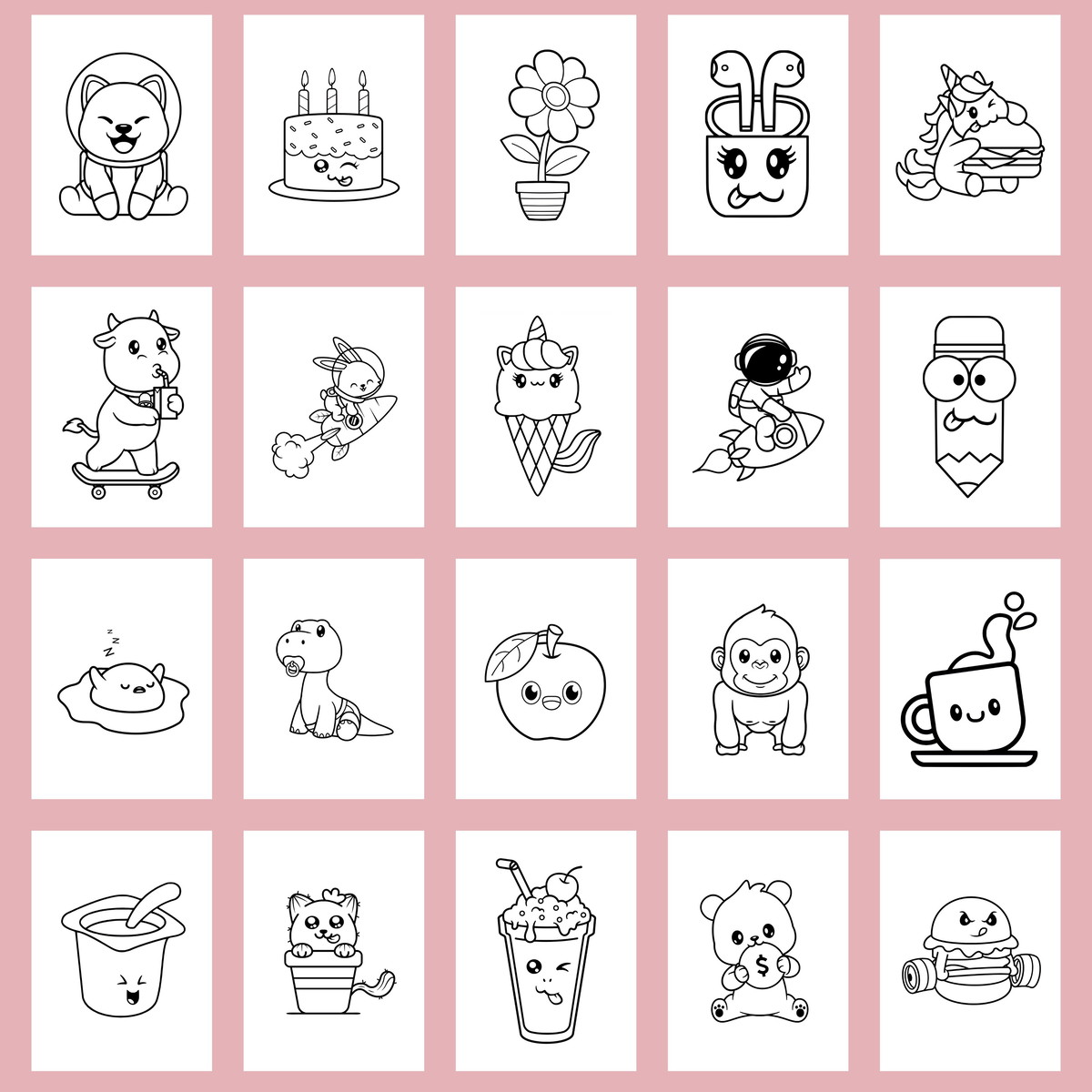 Arquivo digital a desenhos para colorir