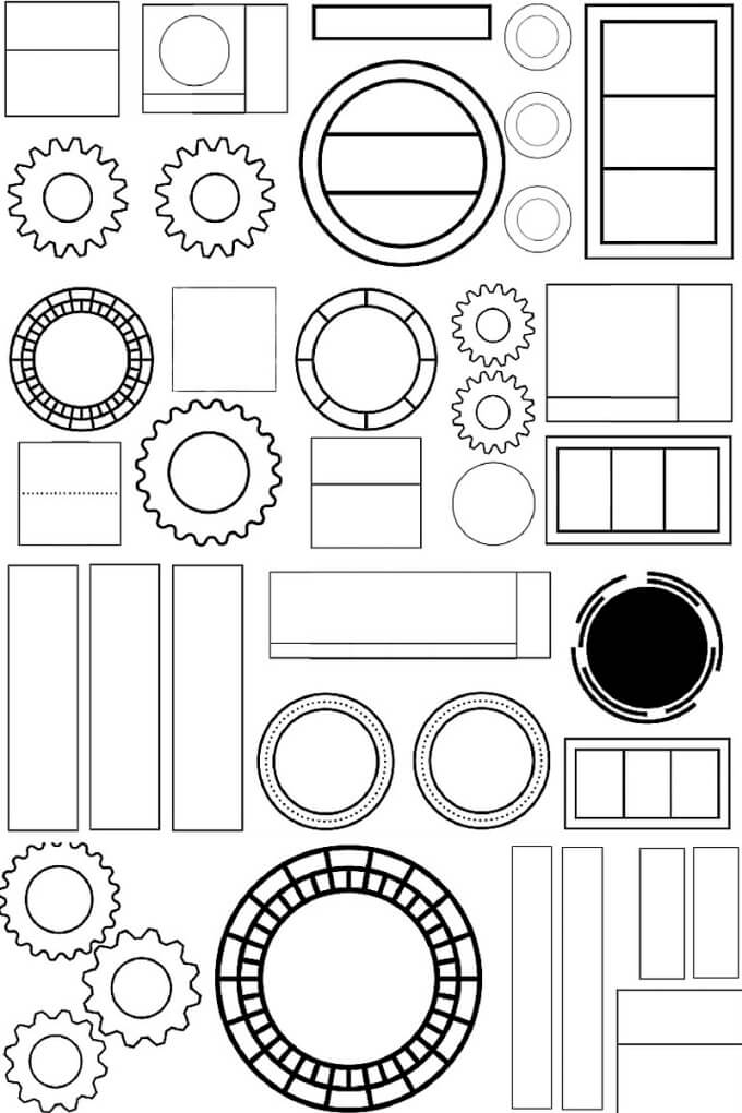 Build your own droid with free coloring pages