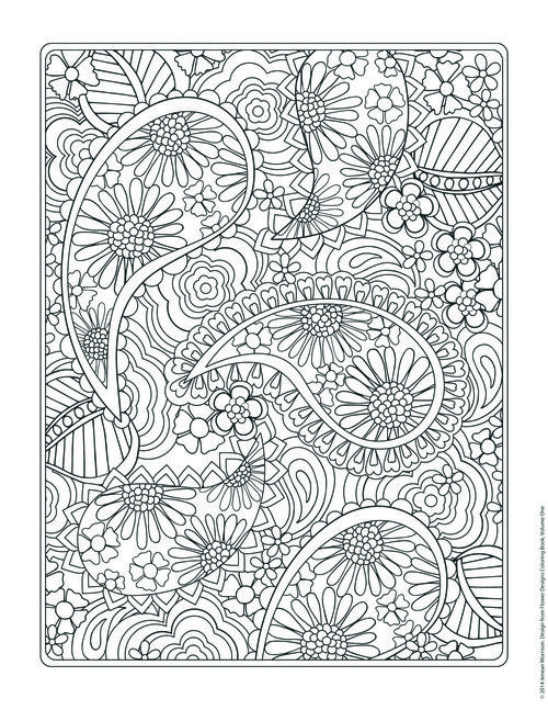 Flower designs coloring book pattern coloring pages designs coloring books animal coloring pages