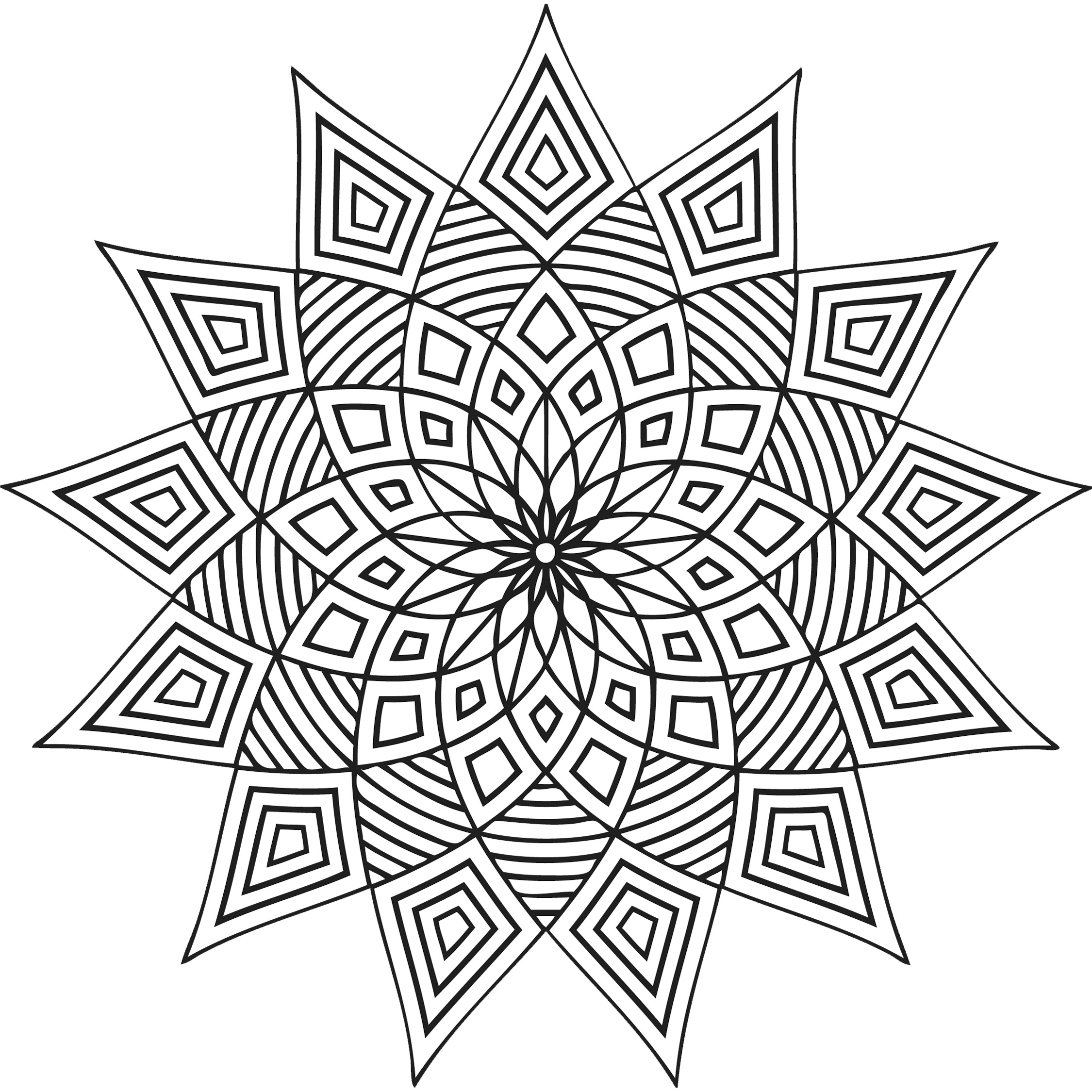 Free printable geometric coloring pages for kids